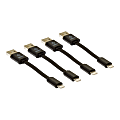Limitless Innovations CableLinx Value Pack Lightning To USB Charge And Sync Cables, 3.5", Black, Pack Of 4 Cables, USB4PK 001 JIC 4A 1 thumbnail image