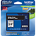 Brother® TZe-345 White-On-Black Tape, 0.75" x 26.2'