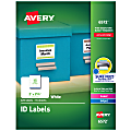 Avery® Permanent ID Labels With Sure Feed® Technology, 6572, Rectangle, 2" x 2-5/8", White, Pack Of 225 Labels 1 thumbnail image
