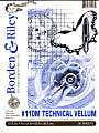 Borden & Riley #110M Technical Vellum, 9" x 12", Bright White, Pad Of 50 Sheets, Pack Of 2