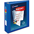 Avery® Heavy-Duty View 3-Ring Binder With Locking One-Touch EZD™ Rings, 2" D-Rings, 39% Recycled, Pacific Blue