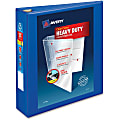 Avery® Heavy-Duty View 3-Ring Binder With Locking One-Touch EZD™ Rings, 2" D-Rings, 39% Recycled, Pacific Blue 1 thumbnail image
