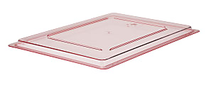 Cambro Camwear Food Box Flat Covers, 18" x 26", Safety Red, Set Of 6 Covers