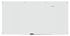 WorkPro™ Magnetic Glass Unframed Dry-Erase Whiteboard, 96" x 48", White 1 thumbnail image