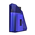 Really Useful Box® Desk Accessories Magazine File, Translucent Blue