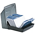 Rolodex® Covered Business Card File, 100-Card Capacity, Black 1 thumbnail image