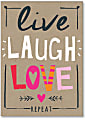 Viabella Birthday Greeting Card With Envelope, Live Laugh Love, 5" x 7" 1 thumbnail image