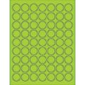 Office Depot® Brand Labels, LL191GN, Circle, 1", Fluorescent Green, Case Of 6,300