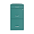 Realspace® SOHO Organizer 18"D Vertical 3-Drawer File Cabinet, 30% Recycled, Teal 1 thumbnail image