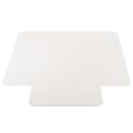 Deflect-O DuoMat® Chair Mat With Lip For Low-Pile Carpet And Hard Floors, Rectangular, 45" x 53", Clear 1 thumbnail image