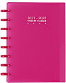 TUL® Discbound Weekly/Monthly Student Planner, Junior Size, Pink, July 2021 To June 2022