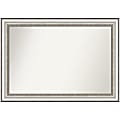 Amanti Art Non-Beveled Rectangle Framed Bathroom Wall Mirror, 29-1/4" x 41-1/4", Salon Silver 1 thumbnail image