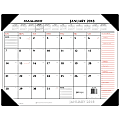 AT-A-GLANCE® 2-Color Monthly Desk Pad, 22" x 17", 30% Recycled, White, January to December 2018 (SK117000-18)
