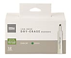 Office Depot® Brand Low-Odor Dry-Erase Markers, Chisel Point, 100% Recycled Plastic Barrel, Green, Pack Of 12 1 thumbnail image