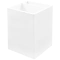 JAM Paper® Pen Holder, 3-7/8"H x 2-3/4"W x 2-3/4"D, White 1 thumbnail image