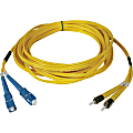 Tripp Lite 1M Duplex Singlemode 9/125 Fiber Optic Patch Cable SC/ST 3' 3ft 1 Meter - SC Male - ST Male - 3.28ft - Yellow 1 thumbnail image