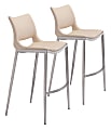 Zuo Modern Ace Bar Chairs, Light Pink, Set Of 2 Chairs 1 thumbnail image