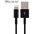 4XEM 10FT 3M Black Lightning cable for Apple iPhone/iPad/iPod - MFi Certified - 10FT Black MFi  Lightning Male Proprietary - 4XLIGHTNINGBK10 1 thumbnail image