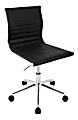 LumiSource Master Contemporary Armless Adjustable Task Chair, Black/Chrome