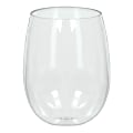 Amscan Premium Plastic Stemless Wine Glasses, 12 Oz, Clear, 8 Glasses Per Pack, Case Of 2 Packs 1 thumbnail image
