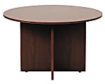 Boss Office Products 42"W Round Wood Conference Table, Mahogany