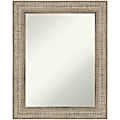 Amanti Art Non-Beveled Rectangle Wood Framed Bathroom Wall Mirror, 30” x 24”, Trellis Silver 1 thumbnail image