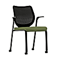 HON® Nucleus® Side Chair, With Arms And Casters, 37 1/8"H x 27"W x 26 1/4"D, Fatigue Fabric