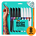 BIC® BodyMark Temporary Tattoo Markers, Assorted Barrel Colors, Assorted Ink Colors, Pack Of 8 Markers 1 thumbnail image