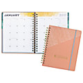 inkWELL Press® AT-A-GLANCE® LiveWELL Planner™, Monthly, 7" x 9", Coral Colorwash, January To December 2017