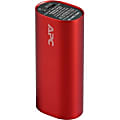 APC by Schneider Electric Mobile Power Pack, 3000mAh Li-ion Cylinder, Red - For Mobile Device, Smartphone, Tablet PC - Lithium Ion (Li-Ion) - 3000 mAh - 1 A - 5 V DC Output - 5 V DC Input - 2 x - Red