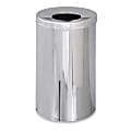 Safco® Reflections Open-Top Receptacle, 35"H x 18 1/2"W x 7 1/2"D, 35-Gallon, Chrome