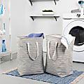 Honey Can Do Collapsible Laundry Basket Hampers With Handles, 24-7/16” x 11-13/16”, Gray, Set Of 2 Hampers 1 thumbnail image