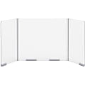 Lorell® Folding Social Distance Barriers, 24"H x 30"W, Clear, Set Of 2 Barriers 1 thumbnail image