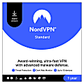 NordVPN Standard VPN Service, 2024, for 10 Devices, 1 Year Subscription, Windows, Mac, Download