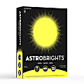 Astrobrights® Color Multi-Use Printer & Copier Paper, Letter Size (8 1/2" x 11"), Ream Of 500 Sheets, 24 Lb, Lift-Off Lemon
