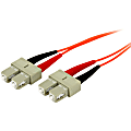 StarTech.com 2m Fiber Optic Cable - Multimode Duplex 50/125 - OFNP Plenum - SC/SC - OM2 - SC to SC Fiber Patch Cable - Orange