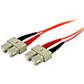 StarTech.com 2m Fiber Optic Cable - Multimode Duplex 50/125 - OFNP Plenum - SC/SC - OM2 - SC to SC Fiber Patch Cable - Orange 1 thumbnail image