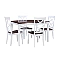 Powell Howard 5-Piece Dining Set, White/Cherry 1 thumbnail image
