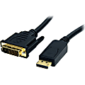 4XEM DisplayPort To DVI-D Dual Link Male to Male Cable, 6', Black