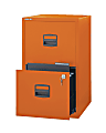Bisley 14-13/16"D Vertical 2-Drawer Under-Desk File Cabinet, Orange 1 thumbnail image