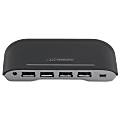 Ativa® Mobil-IT USB 2.0 4-Port Desktop Hub, Black