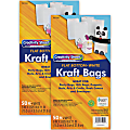 Creativity Street Kraft Bags, 6" x 3-5/8" x 11", White, 50 Bags Per Pack, Set Of 2 Packs
