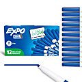 EXPO® Low-Odor Dry-Erase Markers, Fine Point, Blue, Pack Of 12 1 thumbnail image