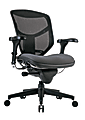 WorkPro® Quantum 9000 Series Ergonomic Mesh/Premium Fabric Mid-Back Chair, Black/Gray, BIFMA Compliant