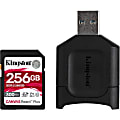 Kingston Canvas React Plus 256 GB Class 10/UHS-II (U3) SDXC - 300 MB/s Read - 260 MB/s Write 1 thumbnail image