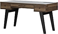South Shore Helsy 60"W Computer Desk, Natural Walnut 1 thumbnail image