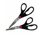 Office Depot® Brand Scissors, 8", Straight, Black, Pack Of 2