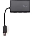 Targus® 4-Port USB/Ethernet Hub, 0.59"H x 1.57"W x 2.17"D, Black, 11292866