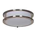 Luminance LED Round Ceiling Mount Fixture, 10", 16 Watts, 4000K/Cool White, 2000 Lumen, Bright Satin Nickel/Etched Opal Lens 1 thumbnail image