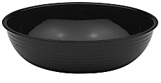 Cambro Camwear Round Ribbed Bowls, 10", Black, Set Of 12 Bowls